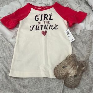 Pink & white old navy Dress size 12-18m